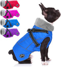 Doglay Dog Coat with Harness, Reflective Warm Dog Jacket Waterproof Puppy Winter Coat for Cold Weather, Adjustable Fleece Jacket for Small Medium Large Dogs