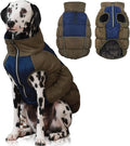 IECOii XXL Dog Coat, ZIPPED FLEECE & WATERPROOF Dog Winter Jacket, EXTRA LARGE for M/F Dogs