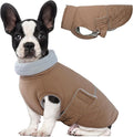BRKURLEG Dog Winter Coat, Warm Dog Jackets for Small and Medium Large Dogs, Reflective Adjustable Pet Cold Weather Coats, Waterproof Windproof Dogs Snow Jacket Clothes Warm Vest (M, Khaki)