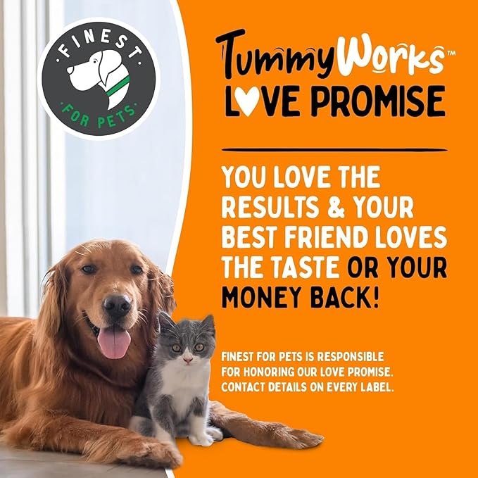 TummyWorks Probiotic Powder for Dogs & Cats. Probiotics For Digestive Health, Immune Support, Diarrhea, Gas, Itching & Seasonal Allergies. With Digestive Enzymes & Prebiotics. Made in USA - 160 Scoops