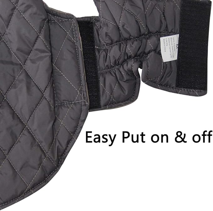 Reversible Dog Coats for Small Dogs Waterproof Warm Dog Jacket for Cold Winter,Grey M