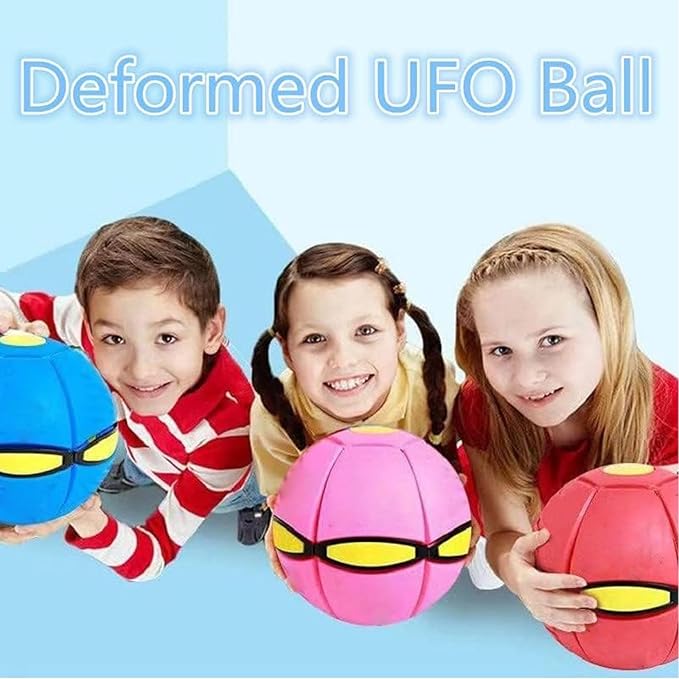 UFO Magic Balls, Pet Toy Flying Saucer Ball With 3 Lights, Creative Doggy Disc Ball Stomp, Portable Decompression Flying Flat Throw Dog Balls Toy for Childrens Kids Small Dogs Outdoor Sports (Green)