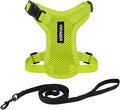 Voyager Step-in Lock Adjustable Cat Harness w. Cat Leash Combo Set with Neoprene Handle 5ft - Supports Small, Medium and Large Breed Cats by Best Pet Supplies - Lime Green, XXS
