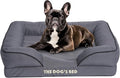The Dog’s Bed, Orthopedic Standard Foam Waterproof Dog Bed with Standard Support, Medium Grey with Black Trim, Waterproof, Supportive Dog Bed with Replaceable Covers, Veterinary Approved