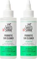 SKOUT'S HONOR Probiotic Dog Ear Cleaner Solution with Aloe Vera - Alcohol-Free, Fragrance-Free, Non-Medicated Ear Wash for Dogs - Microbione Friendly Certified, 4 oz., 2-Pack