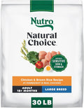 Nutro Natural Choice Chicken & Brown Rice Adult Large Breed Dog Food Dry Recipe, 30 lb. Bag