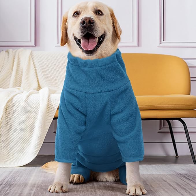 ROZKITCH Dog Pjs Large Breed, Pet Windproof Warm Cold Weather Jacket Vest Cozy Jumpsuit Apparel Outfit Clothes for Small Medium Large Dog Walking Sleep XL