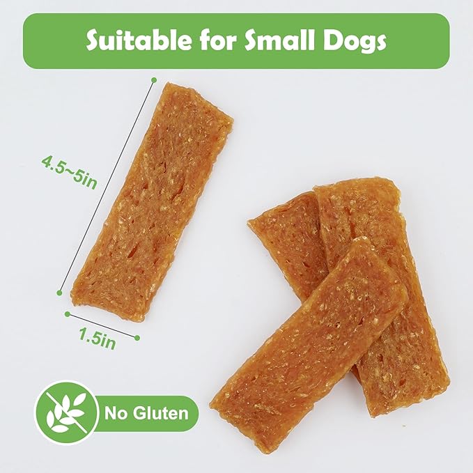 MON2SUN Dog Treats Chicken Jerky Pumpkin Flavor, Rawhide-Free, Gluten-Free, Healthy Jerky Snacks for Small Dogs, 21.2 oz