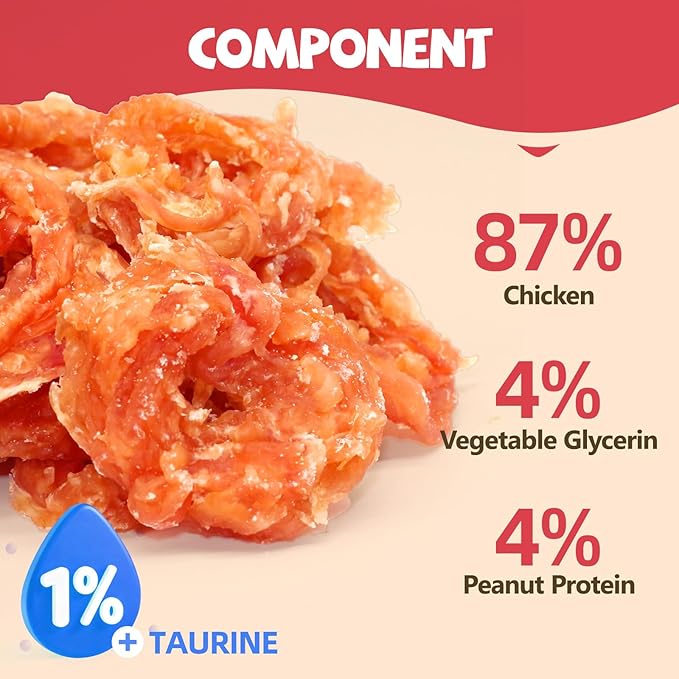 Dog Treats Chicken Jerky Rings High Protein Taurine-Rich Perfect for Chewing Training Rewarding Small, Medium, and Large Dogs,14.11 Oz