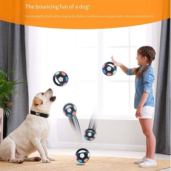 The Mellow Dog Calming Ball with Handle, 2026 New Mellow Dog Calming Ball, Interactive Football Shape Dogs Toy, Squeaky, Suitable, Interactive Pet Toy, for Water Play, Training, Outdoor Games