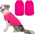 Mihachi Turtleneck Dog Sweater - Winter Coat Apparel Classic Cable Knit Clothes with Leash Hole for Cold Weather, Ideal Gift for Pet in New Year Fushcia Large