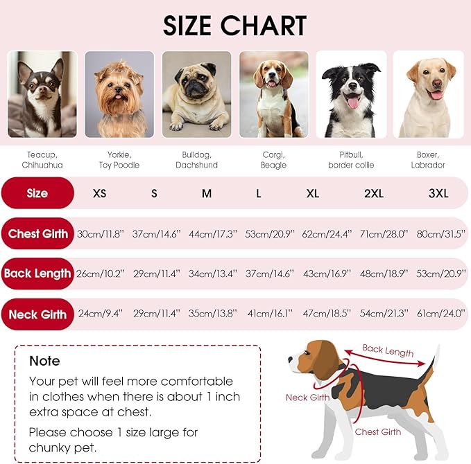 Queenmore Soft Warm Large Dog Sweater, Dog Sweaters for Large Breeds, Pet Christmas Sweaters, Waffle Knit Pet Sweater, Cold Weather Doggie Sweatshirt, Red 3XL