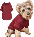 Puppy Sweater for Small Dogs Clothes Warm Winter Cat Clothe Pet Sweatshirt Knitwear Doggie Kitten Clothing, Wine, Medium