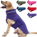 Dog Coat, Waterproof Winter Jacket, Warm Windproof Vest, Reflective Adjustable Turtleneck Coats for Large Dogs with Hook & Loop - Purple - XL