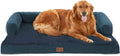 Orthopedic Dog Beds for Extra Large Dogs, Waterproof Egg Crate Foam XL Dog Bed with Sides 45 * 35Inch, Big Dogs Couch Beds with Removable Washable Cover and Nonskid Bottom, Navy Blue