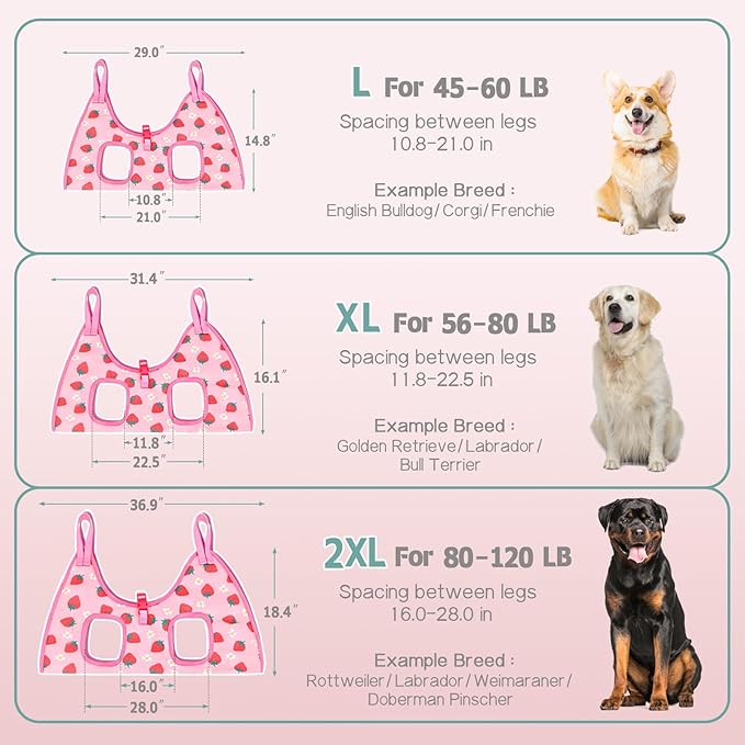 Supet Dog Grooming Hammock, Dog Hanging Harness for Nail Trimming Doorframe, Pet Holder Restraint for Clipping Nails, Pet Hoist Sling for Cutting Nails, Ear & Eye Cleaning, Medicine at Home (M)