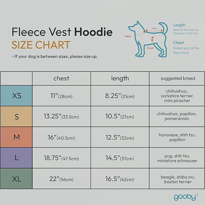 Gooby - Fleece Vest Hoodie, Small Dog Pull Over Hooded Fleece Jacket with Leash Ring, Purple, X-Large