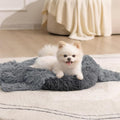 gogobunny Waterproof Dog Blanket for Large Dogs, Cats, Puppy, Reversible Faux Fur Pet Throw Blanket, Washable, Calming Furniture Protection for Sofa Bed (25x35 Inch (Pack of 1), Light Grey)
