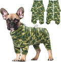 ROZKITCH Dog Long Sleeve Pajamas, Pet Windproof Warm Cold Weather Jacket Vest with Luminous Zipper, Jumpsuit Apparel Outfit Clothes for Small Medium Large Dog Camo 2XL