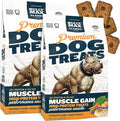 Bully Max Premium High Protein Dog Treats for Puppy & Adult Dogs - Training Dog Food Treats with 40% Protein, Real Meat, Veggies & BCAAs for Small, Medium & Large Breeds - Chicken Flavor (2 Pack)