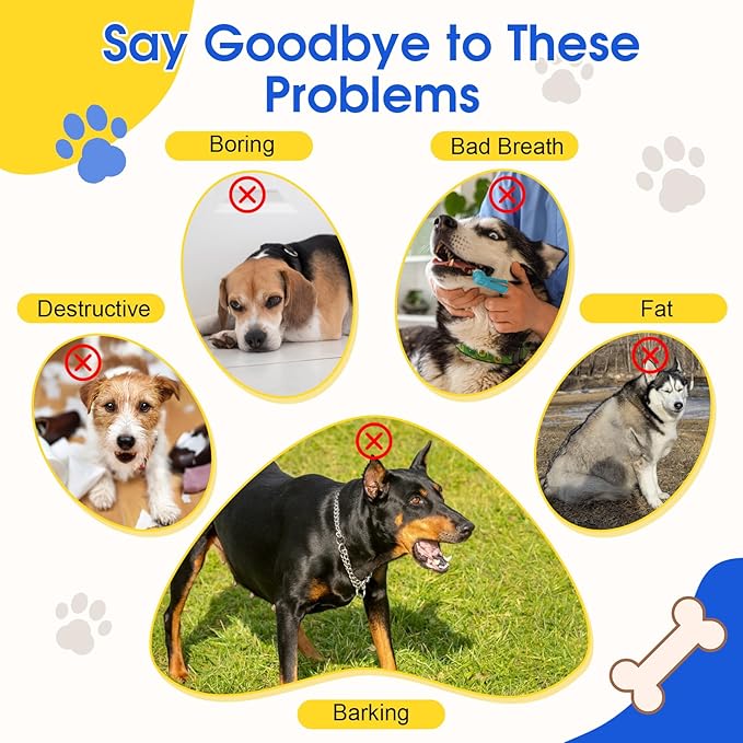 Dog Balls for Aggressive Chewers, 4PCS Etpu Dog Toy Ball, Tennis Balls for Dogs Aggressive Chewers, Indestructible Chew for Large Medium Small Dogs (Yellow + Blue) (Small)