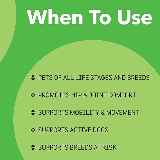 InClover Connectin Natural Hip & Joint Supplement for Dogs with Glucosamine, Chondroitin & Hyaluronic Acid - Powder for Dog Mobility, Comfort & Active Lifestyle Support, 12oz