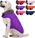 MIGOHI Warm Dog Snowsuit - Winter Dog Jacket, Reflective Windproof Fleece Vest with Leash Hole and Furry Collar