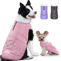 iBuddy Dog Winter Coats with Fleece Vest,Waterproof Warm Dog Snow Jacket Windproof, Reflective Adjustable Pet Dogs Cold Winter Coat for Large Dogs Girl Boy