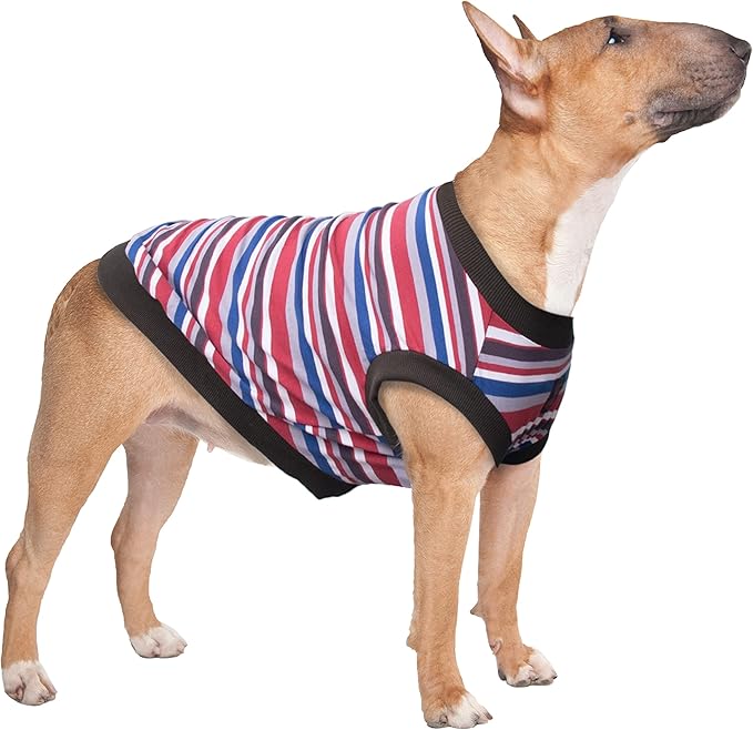Extra Large Dog T Shirts Clothes Sleeveless Tank Top Vest for Labrador Rottweiler Great Dane, Red, 2X-Large