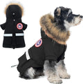 PINA Small Dog Coats - Waterproof, Warm Winter Jacket with Faux Fur Hood, Reflective, Flannel Lined, Windproof