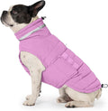 Dog Coat, Waterproof Winter Jacket, Warm Windproof Jacket, Reflective Adjustable Turtleneck Coats for Medium Dogs with Hook & Loop - Lilac - M