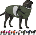 AOFITEE Dog Coat, Large Dog Jacket, Dogs Coat with Harness Built in, Reflective Waterproof Dogs Jackets Winter with Furry Collar, Warm Polar Fleece Pet Sweater Snowsuit for Doberman, Great Dane XXXL