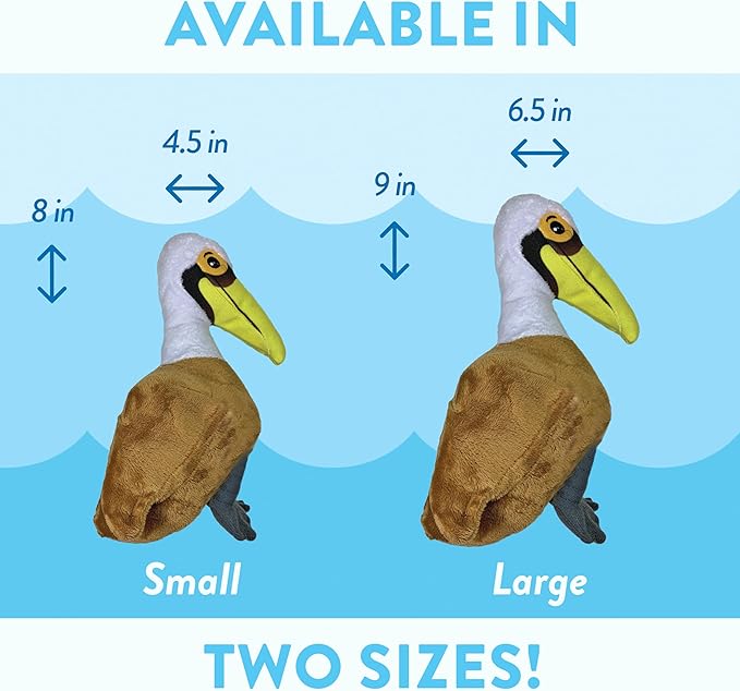 Spunky Pup Clean Earth Plush Pelican | Made from 100% Recycled Water Bottles | Small