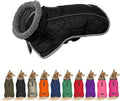 Fragralley Dog Coat Large, Waterproof Dog Jacket with Warm Fleece Lining, Adjustable Reflective Dogs Winter Coat, Turtleneck Pet Coats for Cold Weather (Black XXXL)