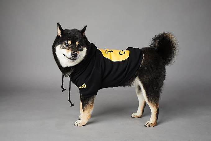 ChoChoCho Smiley Dog Hoodie Stylish Dog Clothes Smiley Face Sweater Cotton Sweatshirt Fashion Outfit for Dogs Cats Puppy Small Medium Large (XL, Black)