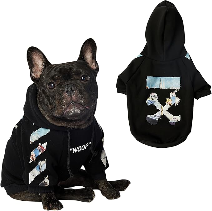 ChoChoCho Woof Dog Hoodie, Designer Dog Hoodies for Small Medium Large Breeds, Art Collection Dog Sweatshirts, Street Drawstring Hoodies Outfit Clothes for Puppy Puppies (4XL, Monet Painting)