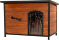 Large Solid Wooden Dog House,Suitable for Both Indoor and Outdoor, Suitable for Large Dogs and Animals of The Following Size, Easy to Clean,Can DIY,45.75" W x 31.25" D x 32.5" H,Grey