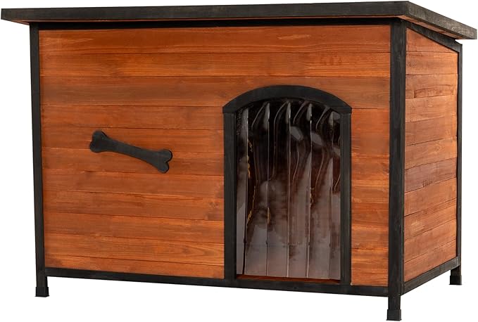 Large Solid Wooden Dog House,Suitable for Both Indoor and Outdoor, Suitable for Large Dogs and Animals of The Following Size, Easy to Clean,Can DIY,45.75" W x 31.25" D x 32.5" H,Grey