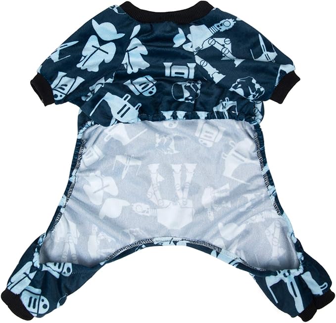 CuteBone Small Dogs Outfit Soft Puppy Onesies Pjs Dog Pajamas Pet Coat Cat Apparel Comfy Doggie Jumpsuit Bodysuit for All Seasons P47XS