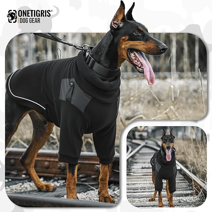 OneTigris Dog Sweater - Turtleneck Thick Dog Sweater for Small Medium Dogs, Warm Clothes for Cold Weather, Soft Lightweight and Stretchy Winter Coat for Christmas Thanksgiving