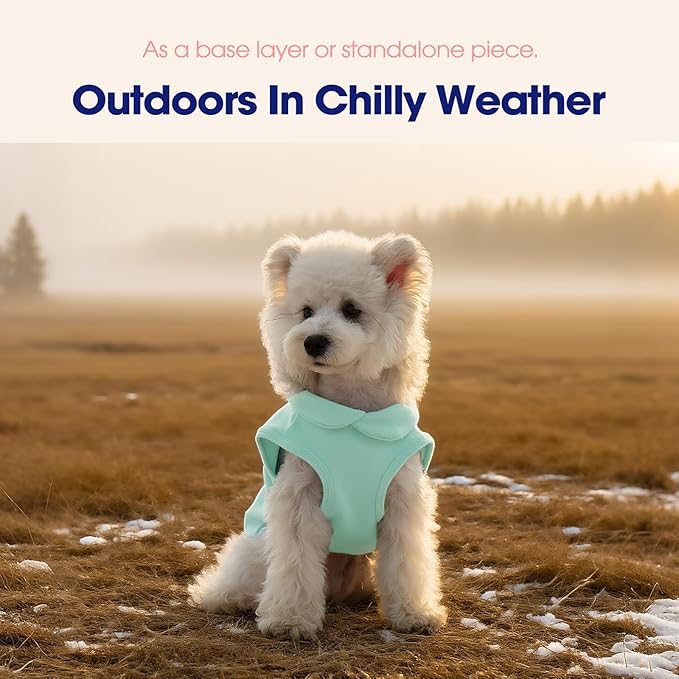 FUAMEY Dog Fleece Vest for Large Dogs,Warm Stretchy Dog Sweatshirts Pullover with Leash Hole Dogs Sweater Soft Pet Turtleneck Cozy Pet Vest Lightweight Sleeveless Blue L