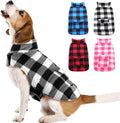 Kuoser Dog Winter Coat, Windproof Dog Fleece Jacket British Style Plaid Cold Weather Doggie Vest Coats, Reversible Cozy Warm Pet Clothes Apparel for Medium Dogs M