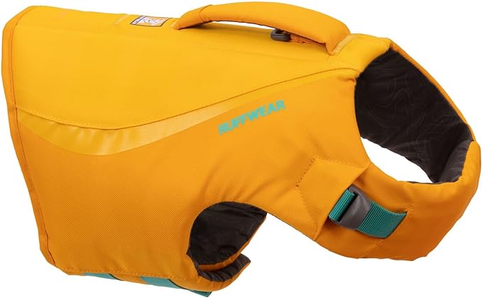Ruffwear, Float Coat Dog Life Jacket, Premium Buoyancy Swim Vest with Lift Handle, Secure Fit & Reflective Trim, Adjustable Flotation for Swimming, Boating, & Outdoor Adventures, Wave Orange, Small