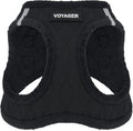 Voyager Step-In Plush Dog Harness by Best Pet Supplies - Step In Vest Harness for Small and Medium Dogs, Soft Plush, Black Plush, size L - Chest: 18 - 20.5"