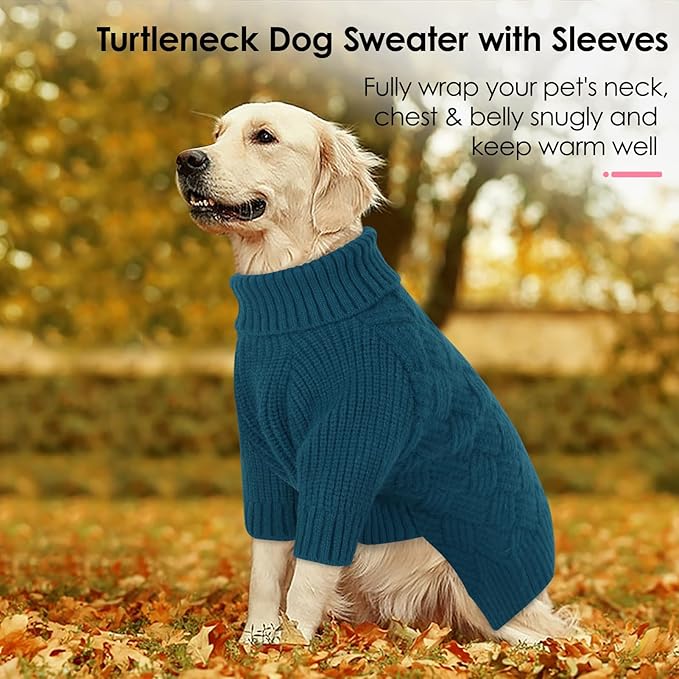 AOFITEE Small Dog Sweater, XS Dog Sweater, Warm Dogs Halloween Sweaters, Dogs Winter Sweaters for Pet Girl Boy, Turtleneck Thick Puppy Sweatshirt Female Male for Yorkie, Chihuahua, XSmall