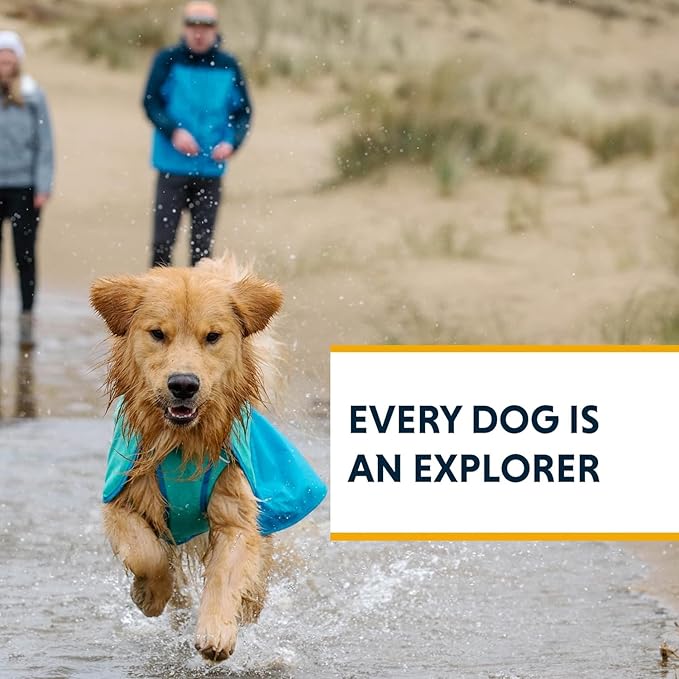 Ruffwear, Sun Shower Dog Raincoat, All-Weather Jacket, Waterproof, Windproof & Lightweight, Mineral Yellow, X-Large