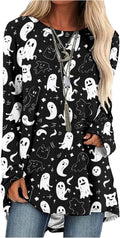 MARSVOVO Women Novelty Graphic Plus Size Sweater Crewneck Long Sleeve Cute Printed Loose Fit Casual Fall Sweaters Top