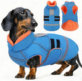 SUNFURA Dog Coat, Warm Dog Jacket for Small Dogs, Reflective Winter Coat with Fleece Lined, Windproof Pet Snowsuit Puppy Sweater Clothes, Turquoise XS