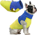 Idepet Dog Fleece Vest Sweater Zip Up Warm Pullover Dogs Jacket with D-Ring Leash Winter Cold Weater Coat Pet Sweatershirt Clothes Hoodie for Small Medium Dogs Boy Girl (Blue/Green, XL)
