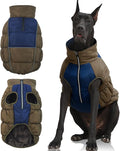 IECOii Extra Large Dog Coat, XXL Waterproof Snow Jacket with Fleece Lined, Reflective Turtleneck, Zipper for Large Dogs